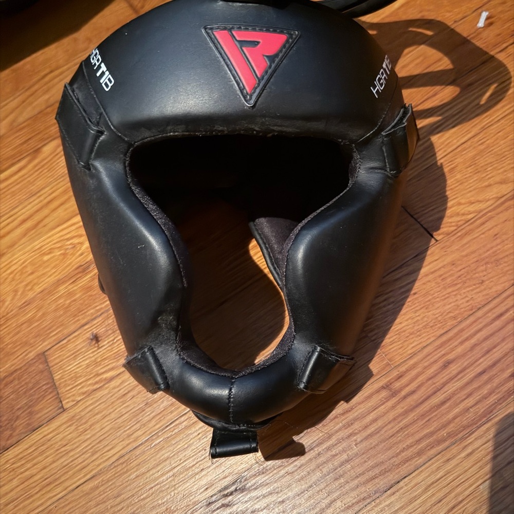 Black RDX boxing headgear w/ guard - Picture 4 of 7